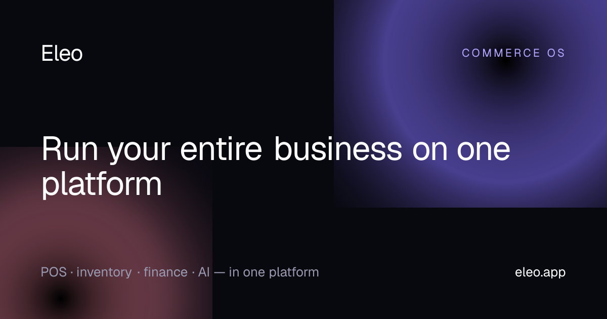 Eleo | All-in-One POS, Inventory, Accounting & E-commerce